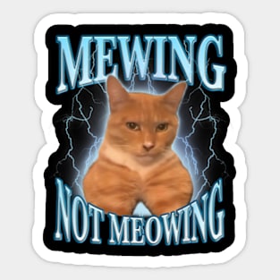 Cat Mewing Looksmax Meowing Cat Sticker